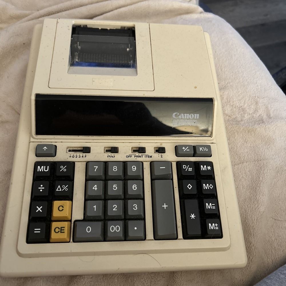 Canon MP-21D Calculator Working Vintage W/Paper Needs Cord